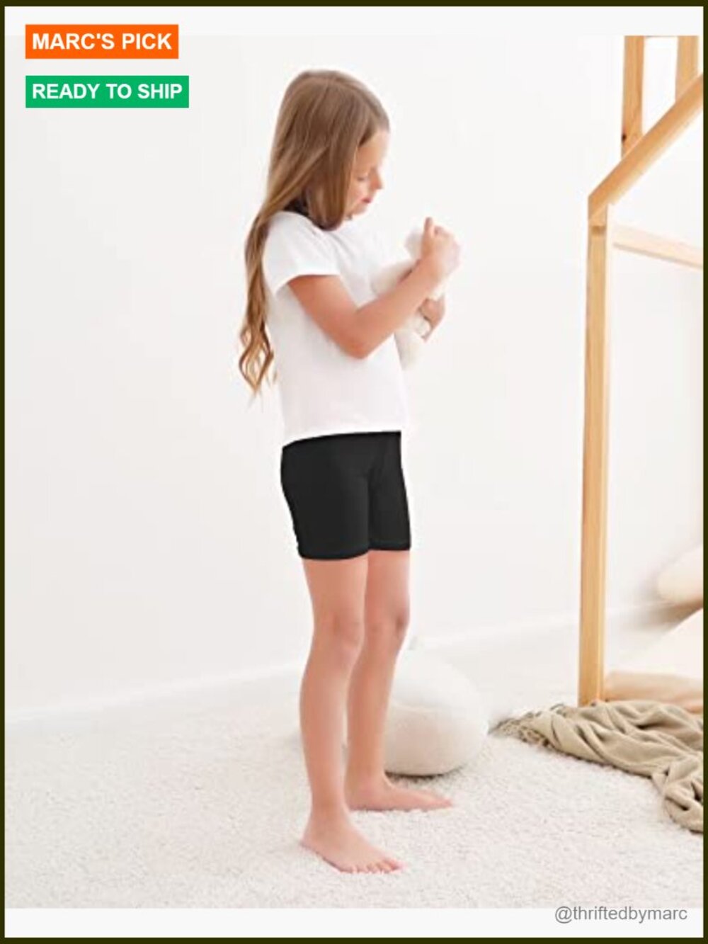 Girls Bike Shorts - Breathable Dance Biker Under Shorts for Dresses - Picture 2 of 7